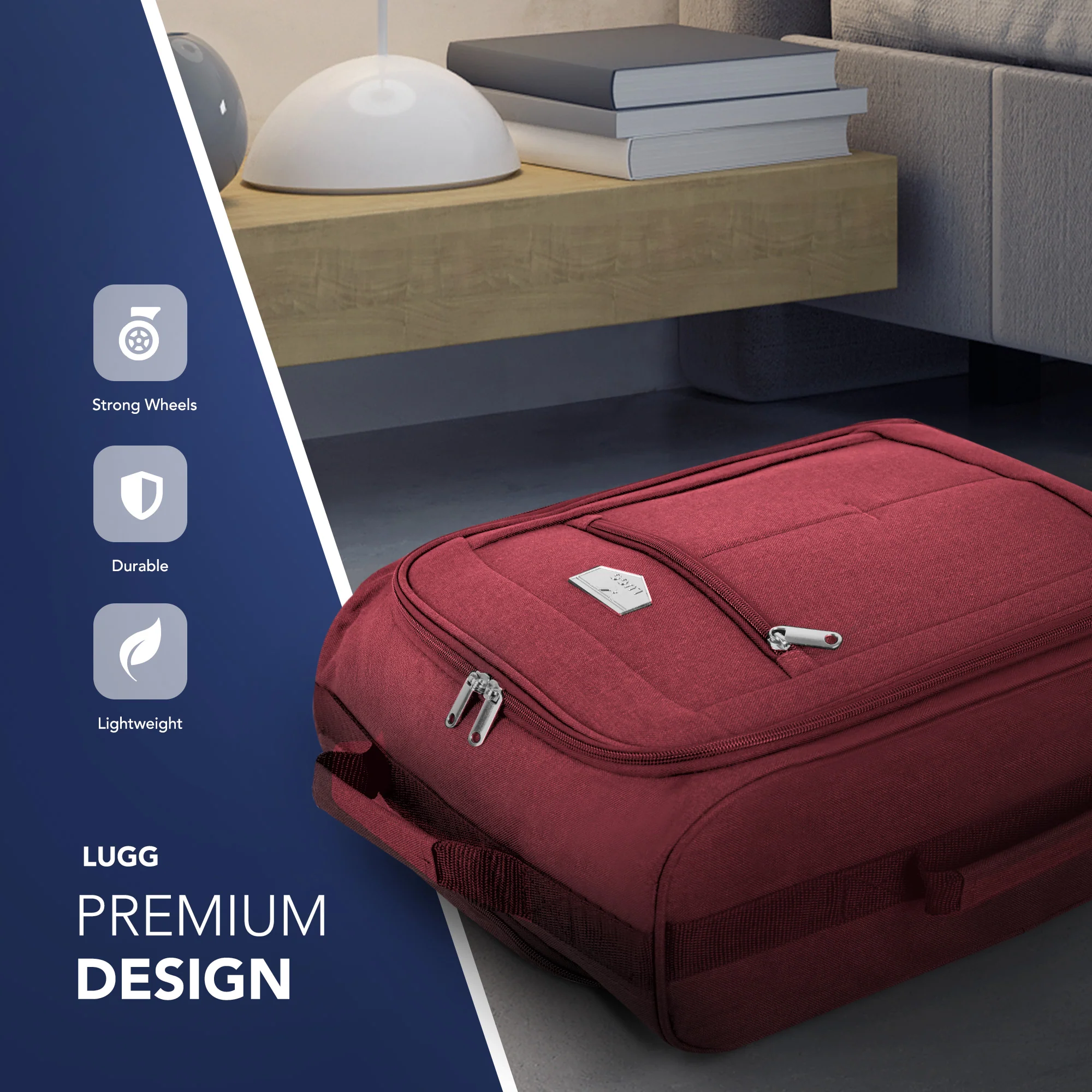 20" Jupiter Soft Cabin Bag - Red - Image 3
