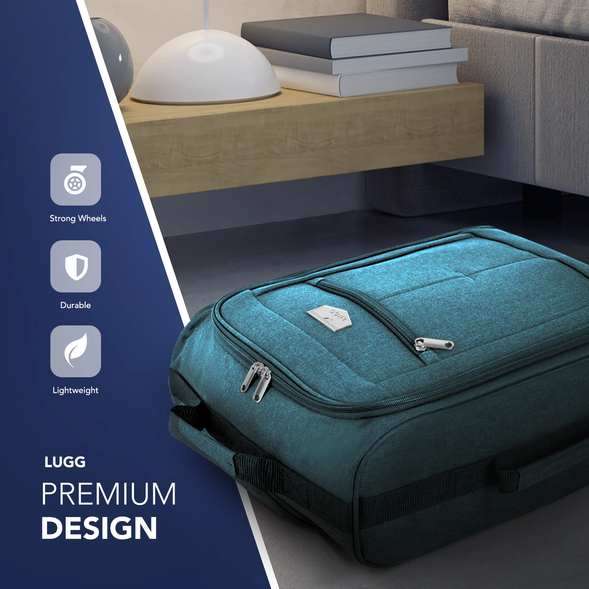20" Jupiter Soft Cabin Bag - Teal - Image 3