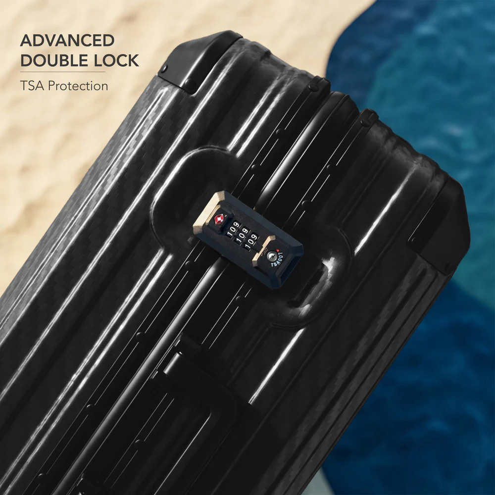 Solo 20" Hard Shell Suitcase - Black - Image 6