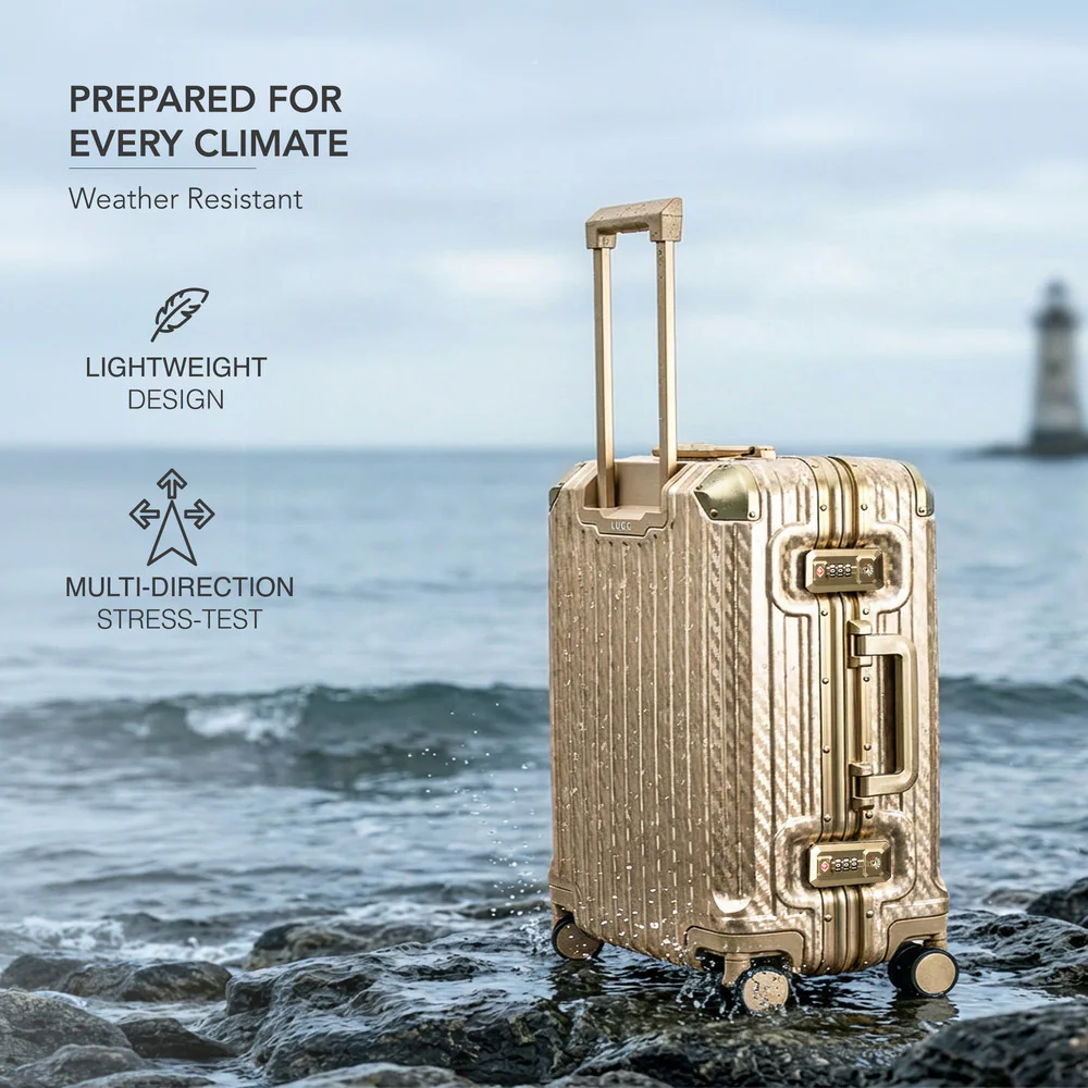 Solo 20" Hard Shell Suitcase - Gold - Image 5