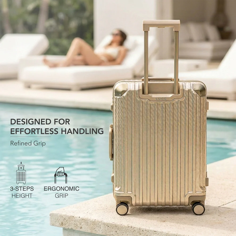 Solo 20" Hard Shell Suitcase - Gold - Image 9