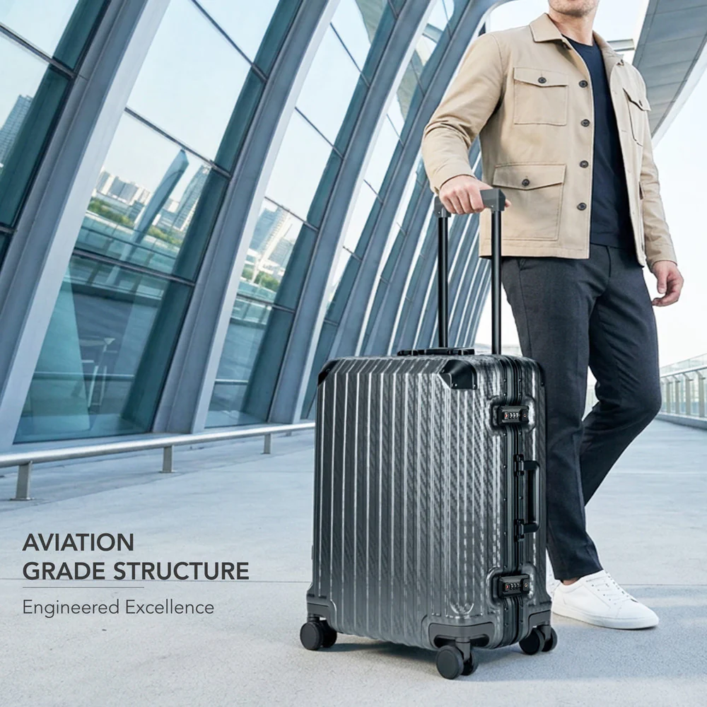 Solo 20" Hard Shell Suitcase - Grey - Image 3