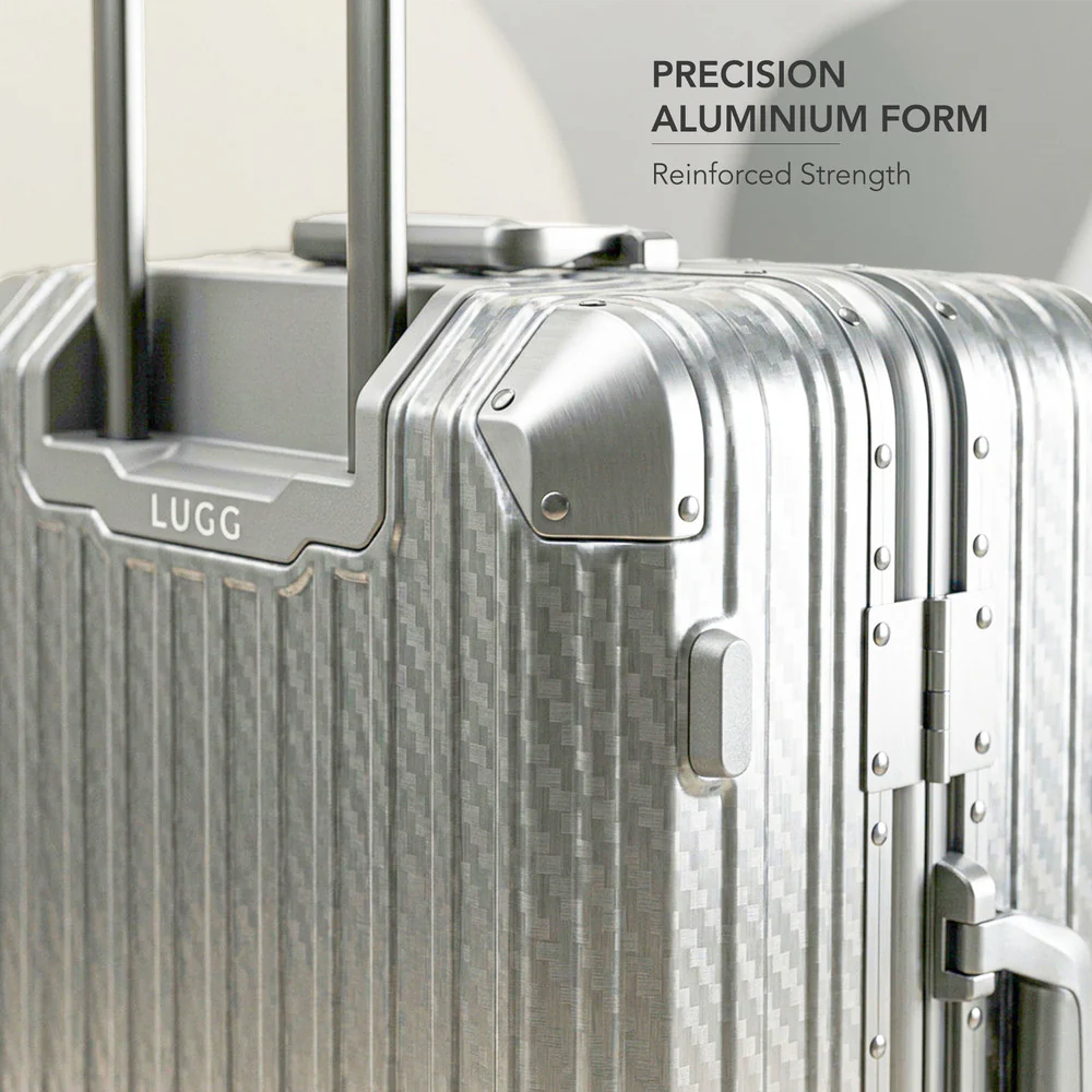 Solo 20" Hard Shell Suitcase - Metallic Silver - Image 4