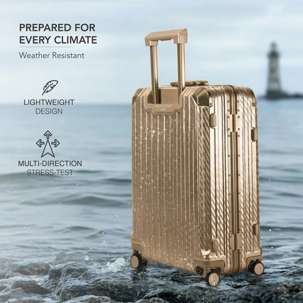 Solo Explorer 28" Hard Shell Suitcase - Gold - Image 5