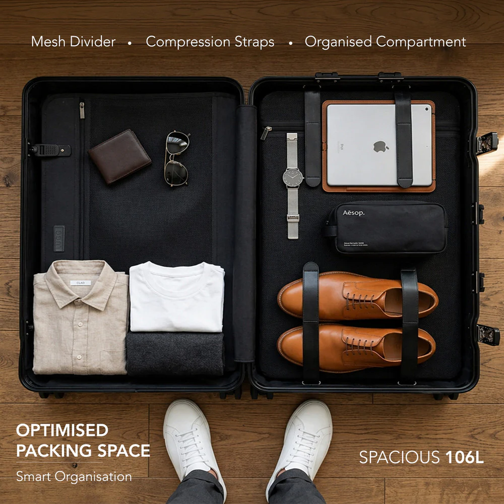 Solo Explorer 28" Hard Shell Suitcase - Gold - Image 9