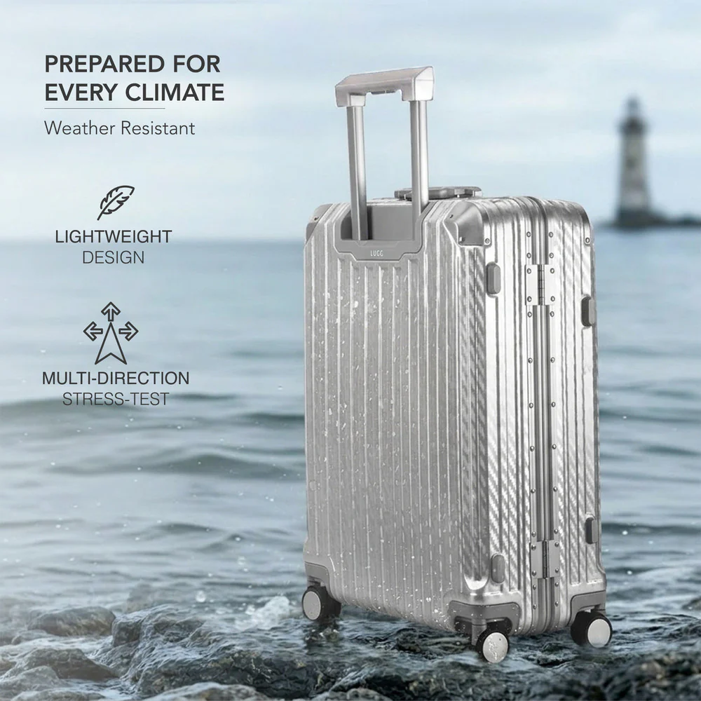 Solo Explorer 28" Hard Shell Suitcase - Metallic Silver - Image 5
