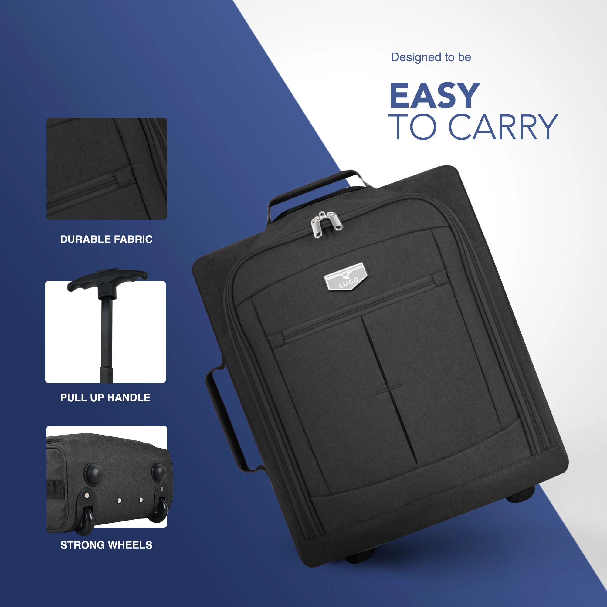 20" Mars Soft Cabin Bag - Black - Image 5