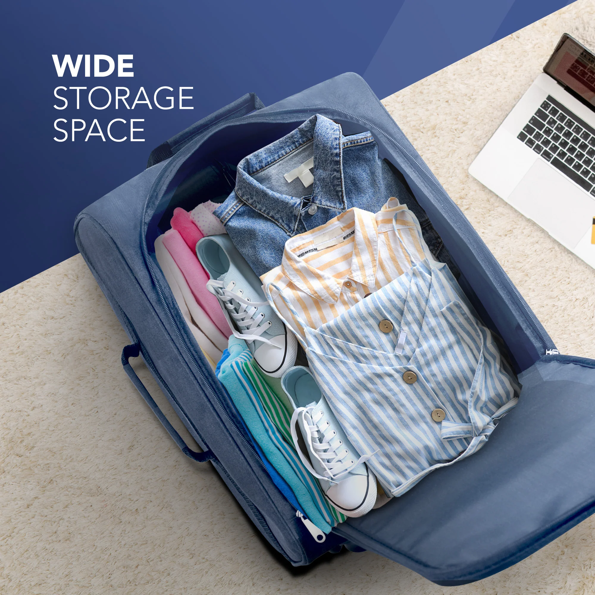 20" Mars Soft Cabin Bag - Blue - Image 4