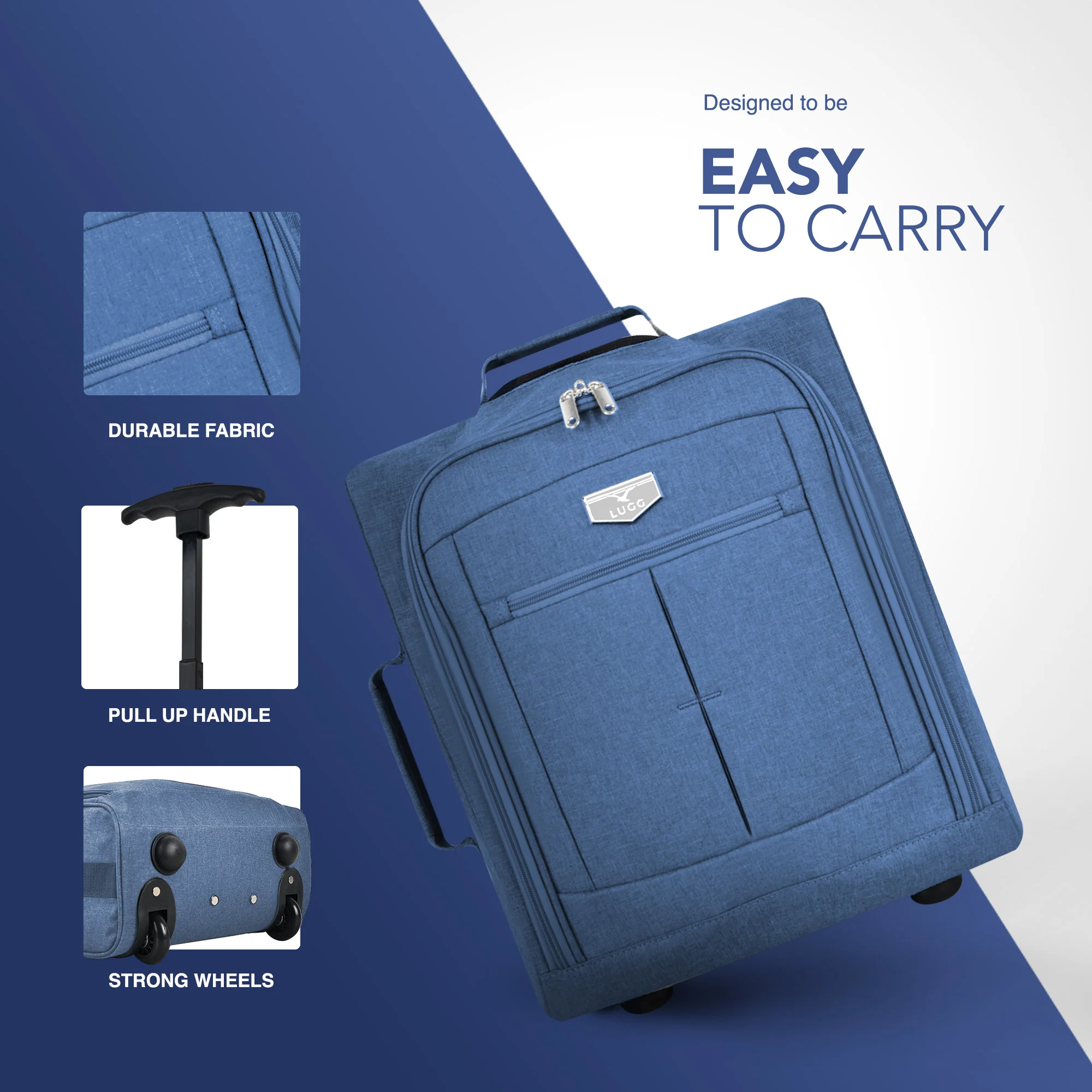 20" Mars Soft Cabin Bag - Blue - Image 5