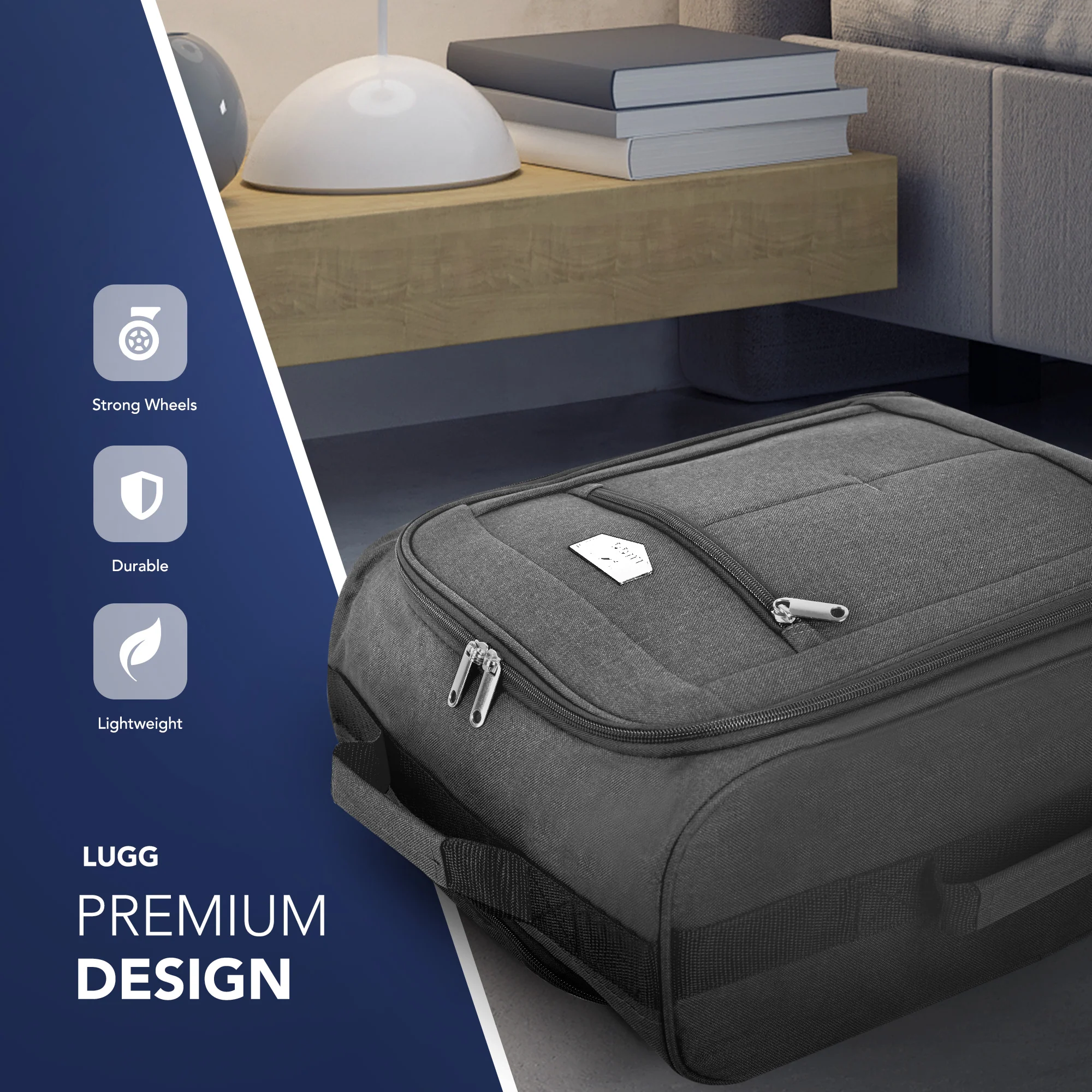 20" Mars Soft Cabin Bag - Grey - Image 3