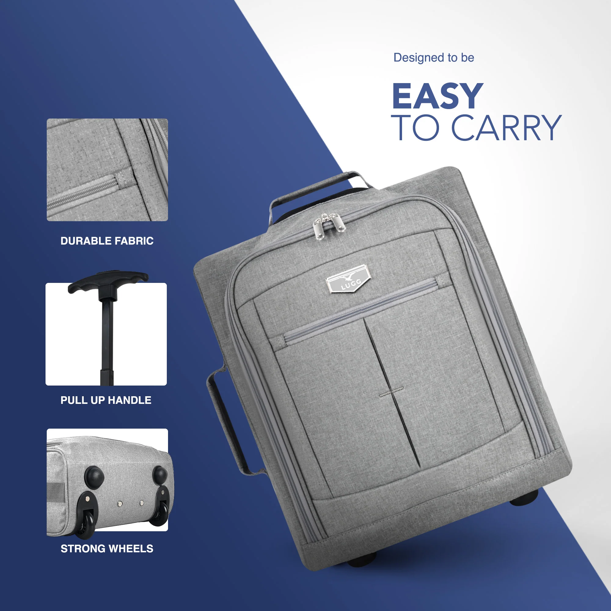 20" Mars Soft Cabin Bag - Grey - Image 5