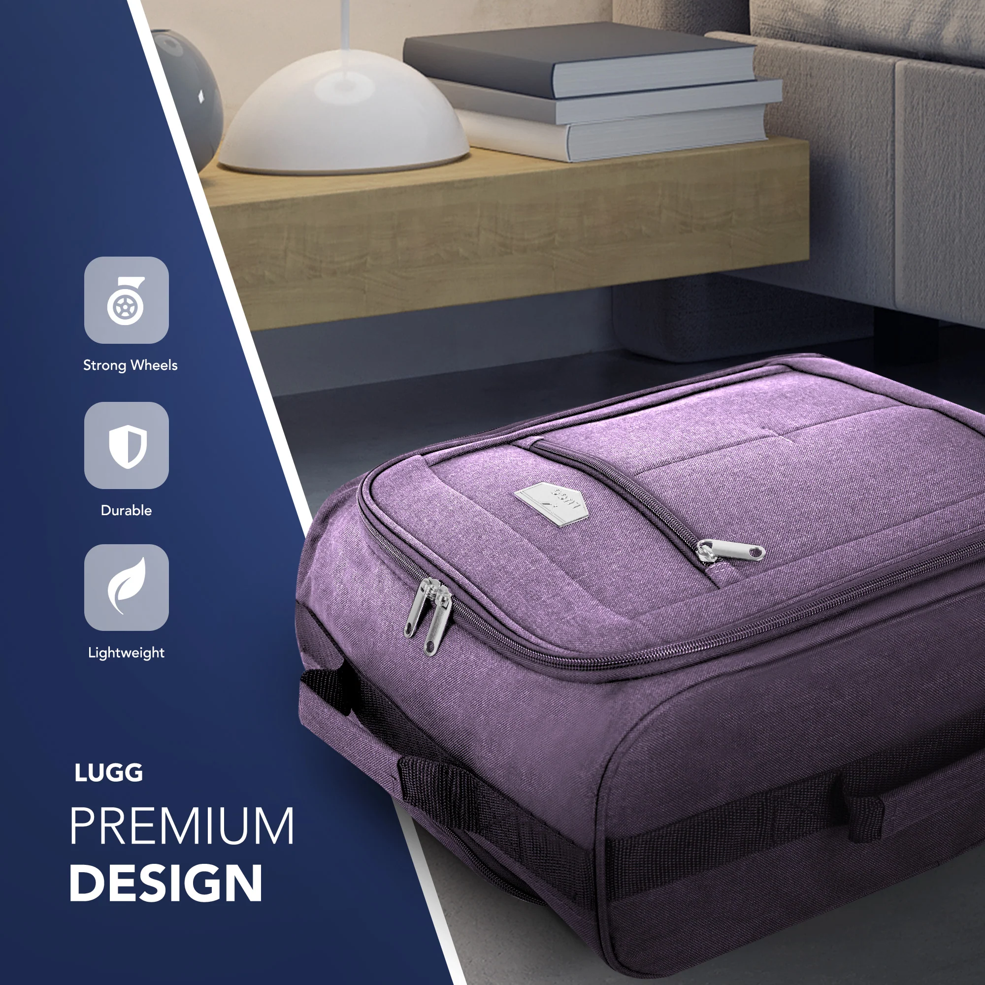 20" Mars Soft Cabin Bag - Lilac - Image 3