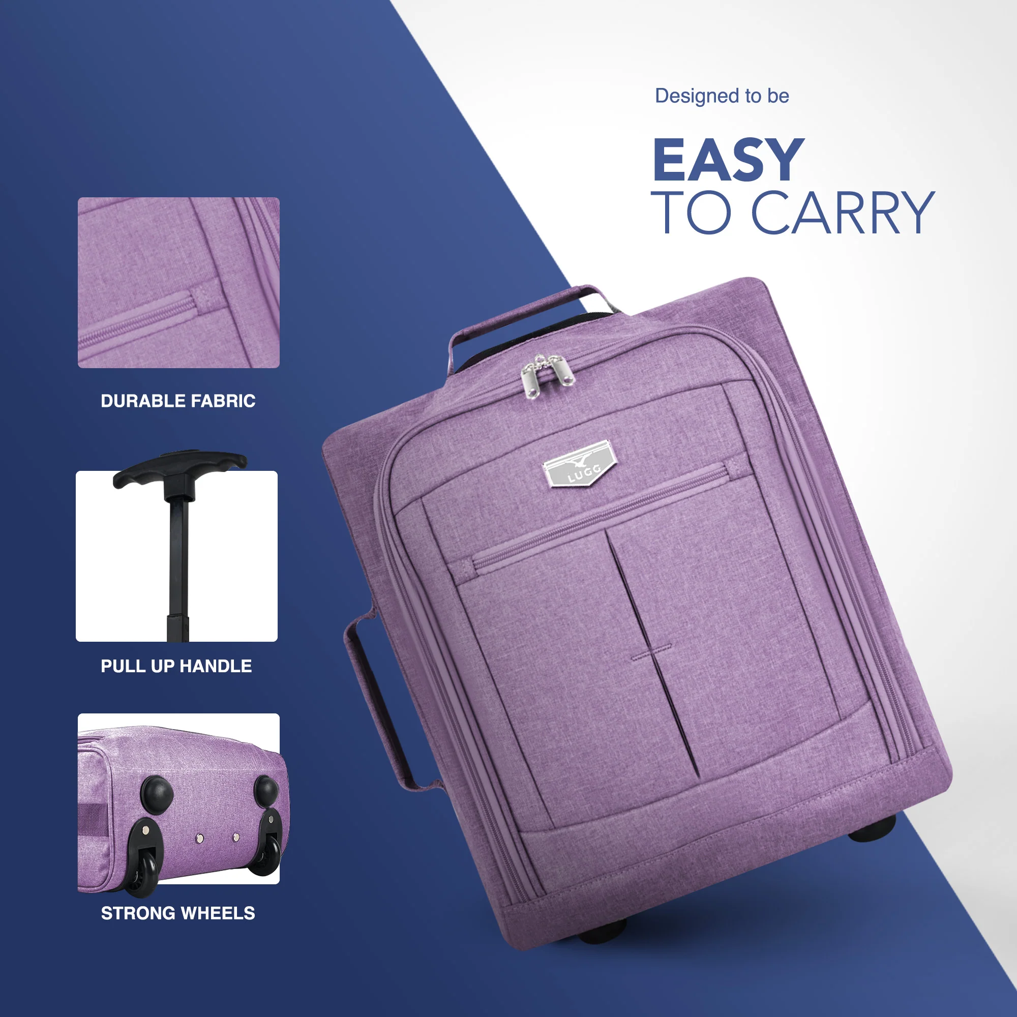 20" Mars Soft Cabin Bag - Lilac - Image 5
