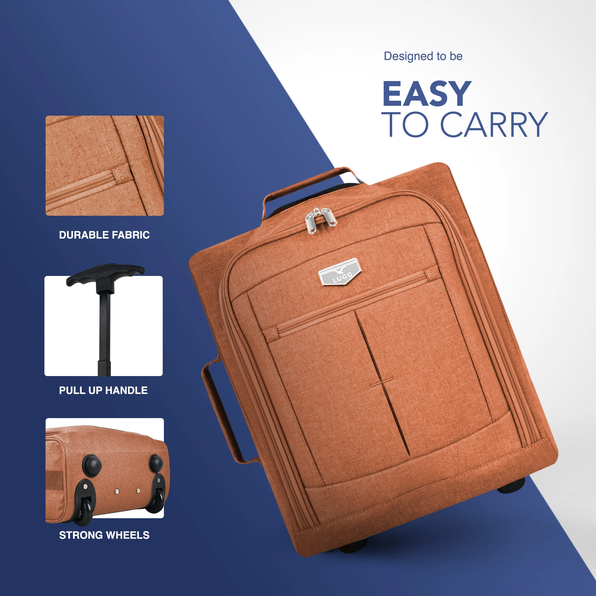 20" Mars Soft Cabin Bag - Orange - Image 5