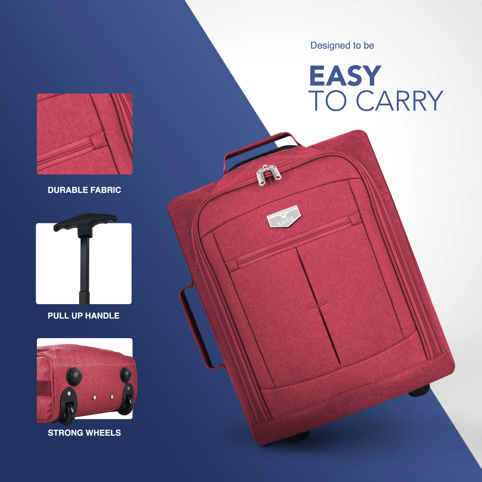 20" Mars Soft Cabin Bag - Red - Image 5
