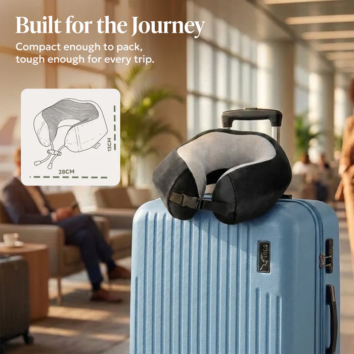 Memory Foam Travel Pillow - Black - Image 6