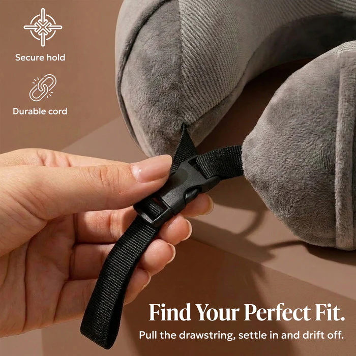 Memory Foam Travel Pillow - Gunmetal - Image 5