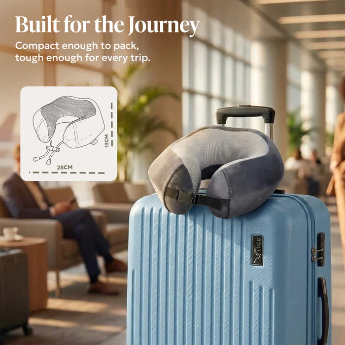 Memory Foam Travel Pillow - Gunmetal - Image 6