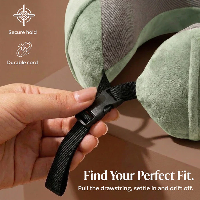 Memory Foam Travel Pillow - Sage Green - Image 5