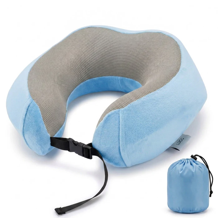 Memory Foam Travel Pillow - Slate Blue - Image 2