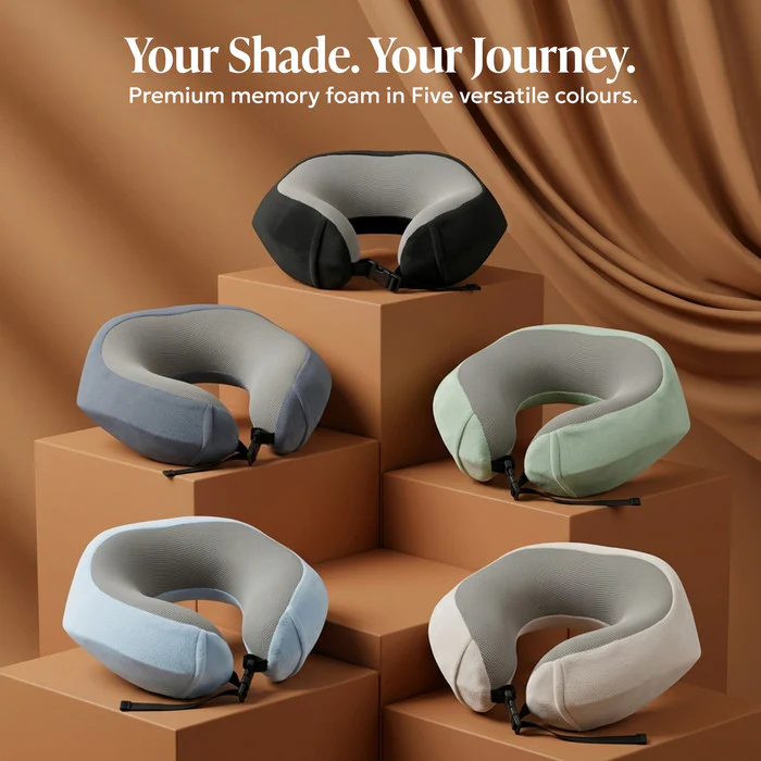 Memory Foam Travel Pillow - Sage Green - Image 10