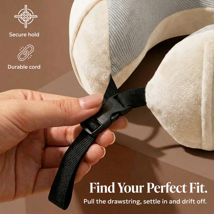 Memory Foam Travel Pillow - Stone - Image 5