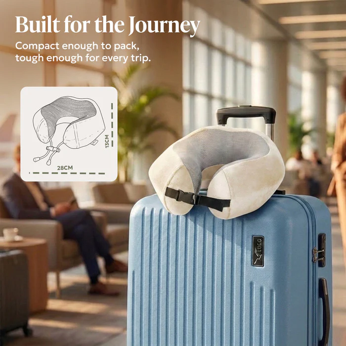 Memory Foam Travel Pillow - Stone - Image 6
