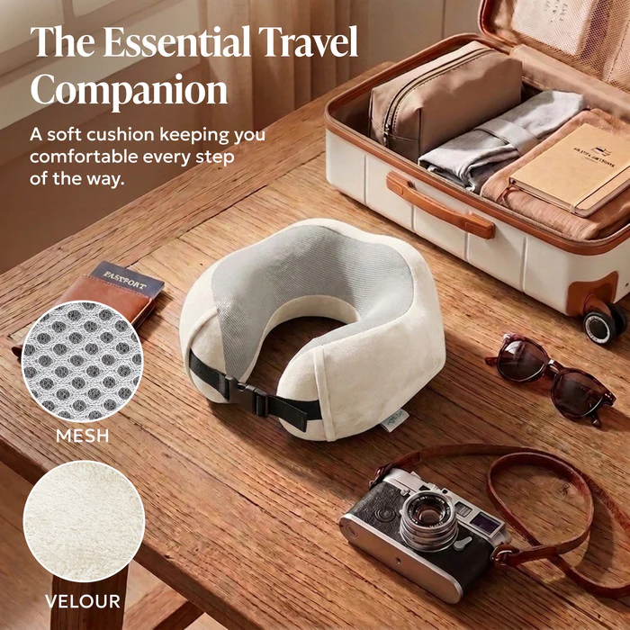 Memory Foam Travel Pillow - Stone - Image 8
