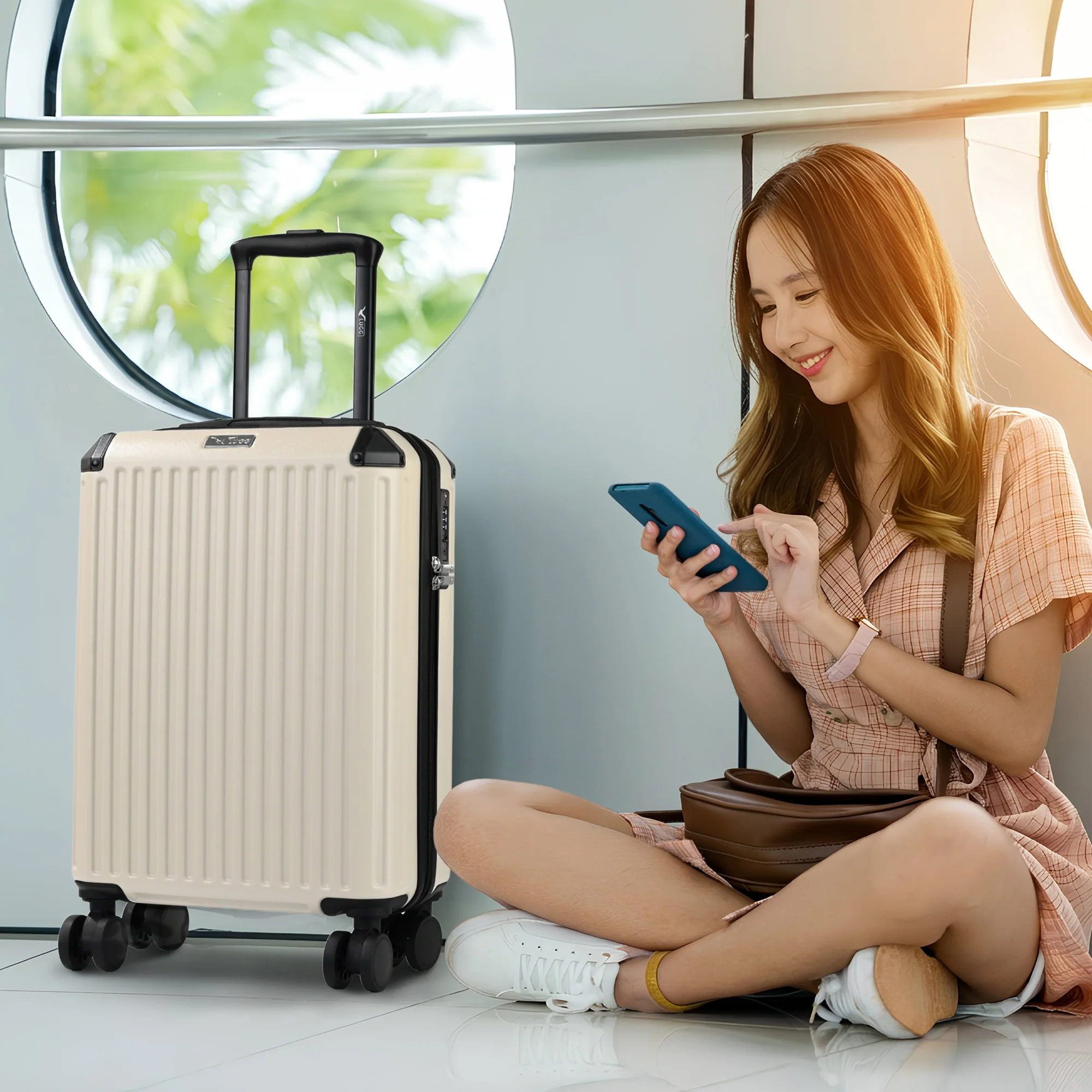 20" Sky Rover Cabin Suitcase - Taupe - Image 4