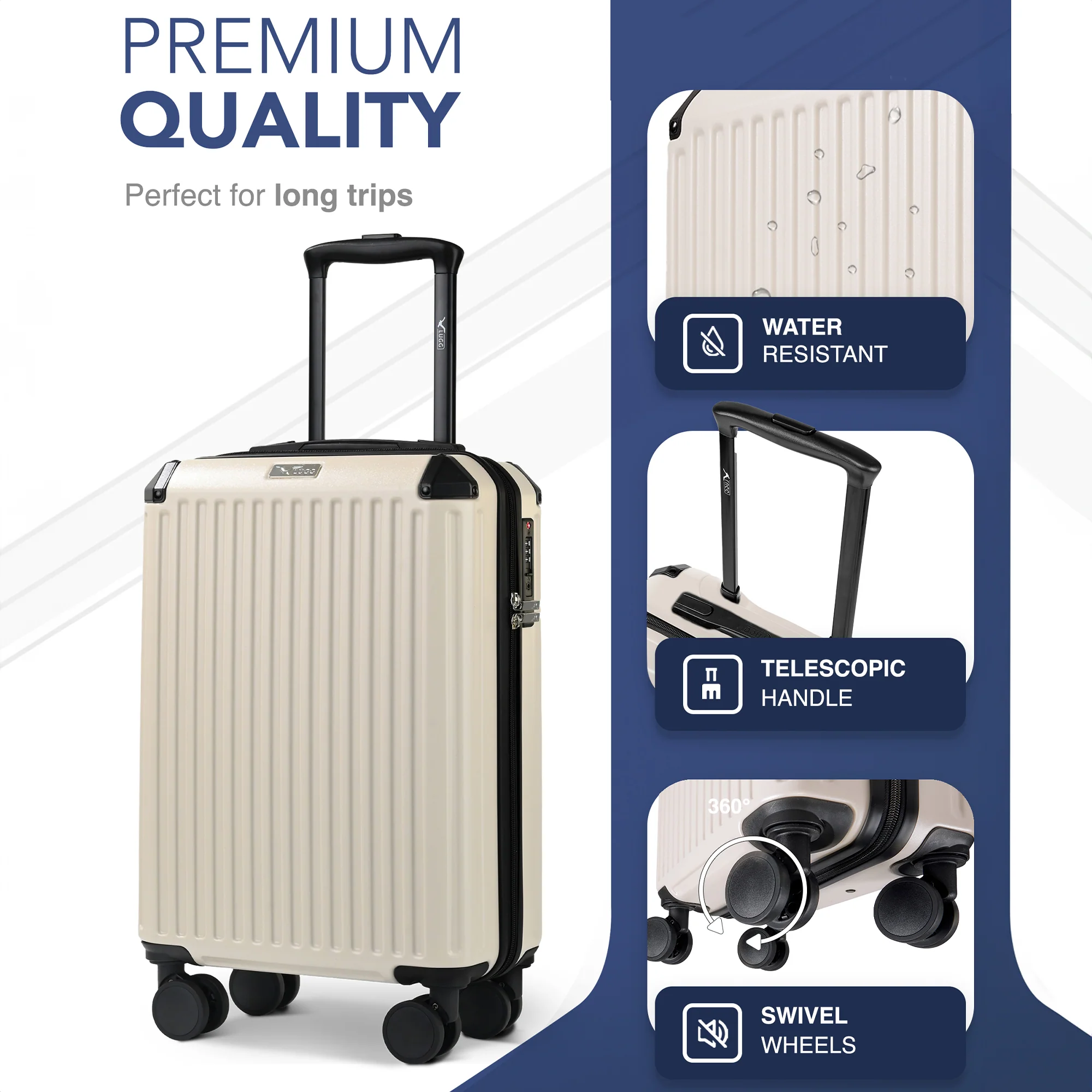 20" Sky Rover Cabin Suitcase - Taupe - Image 6