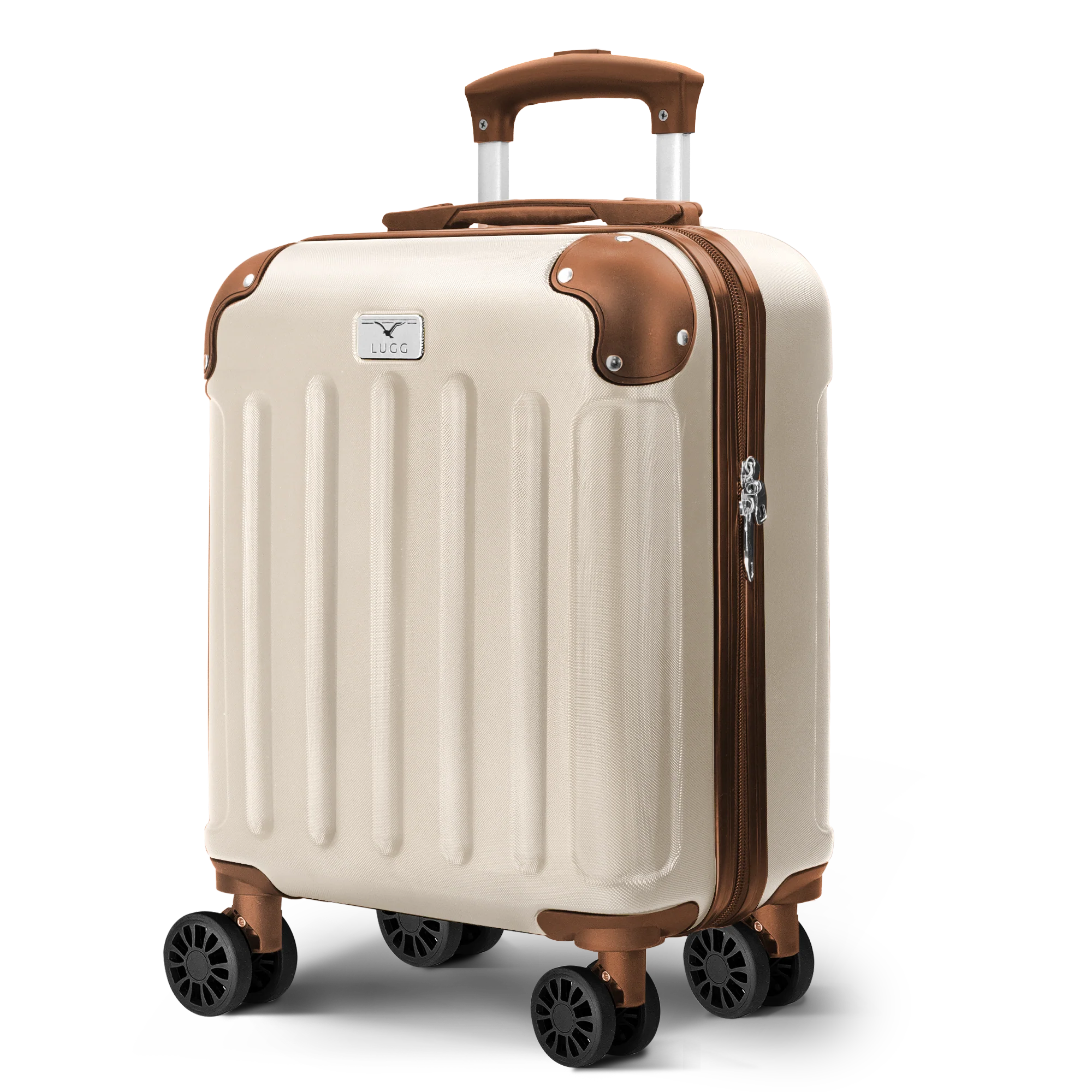 15" Skywander Cabin Bag - Cream & Brown