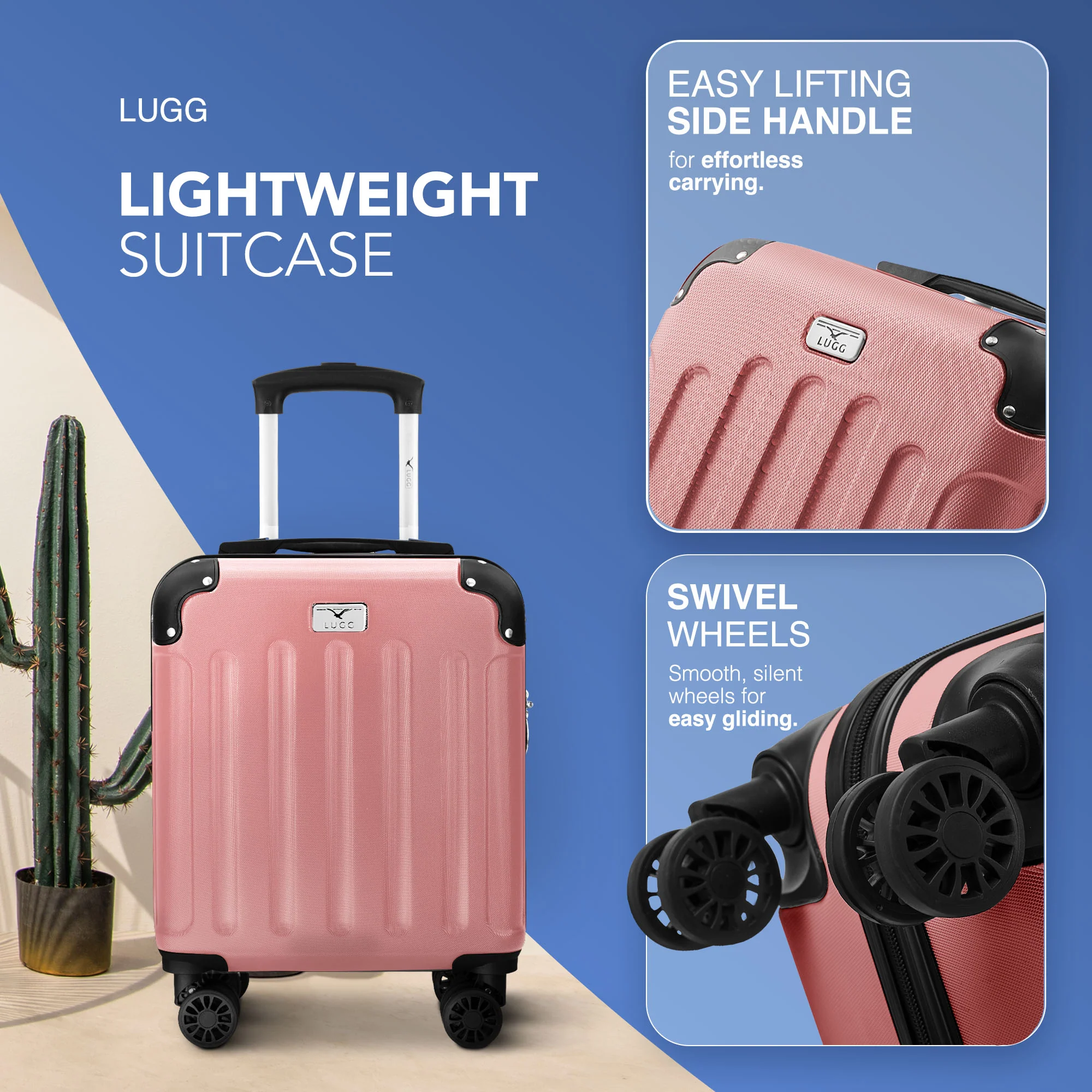 15" Skywander Cabin Bag - Rose Gold - Image 3