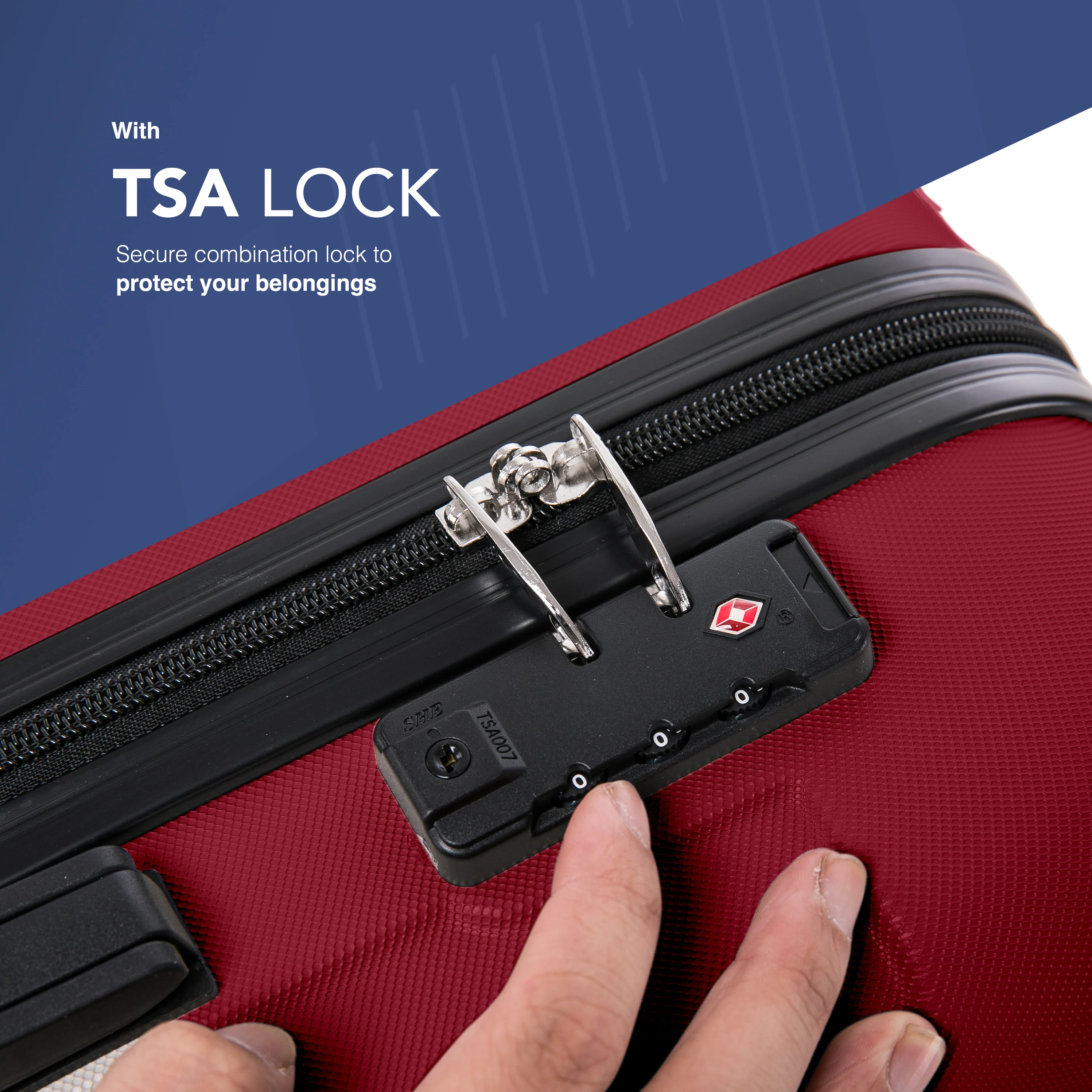 20" Skywander Cabin Suitcase - Burgundy - Image 5