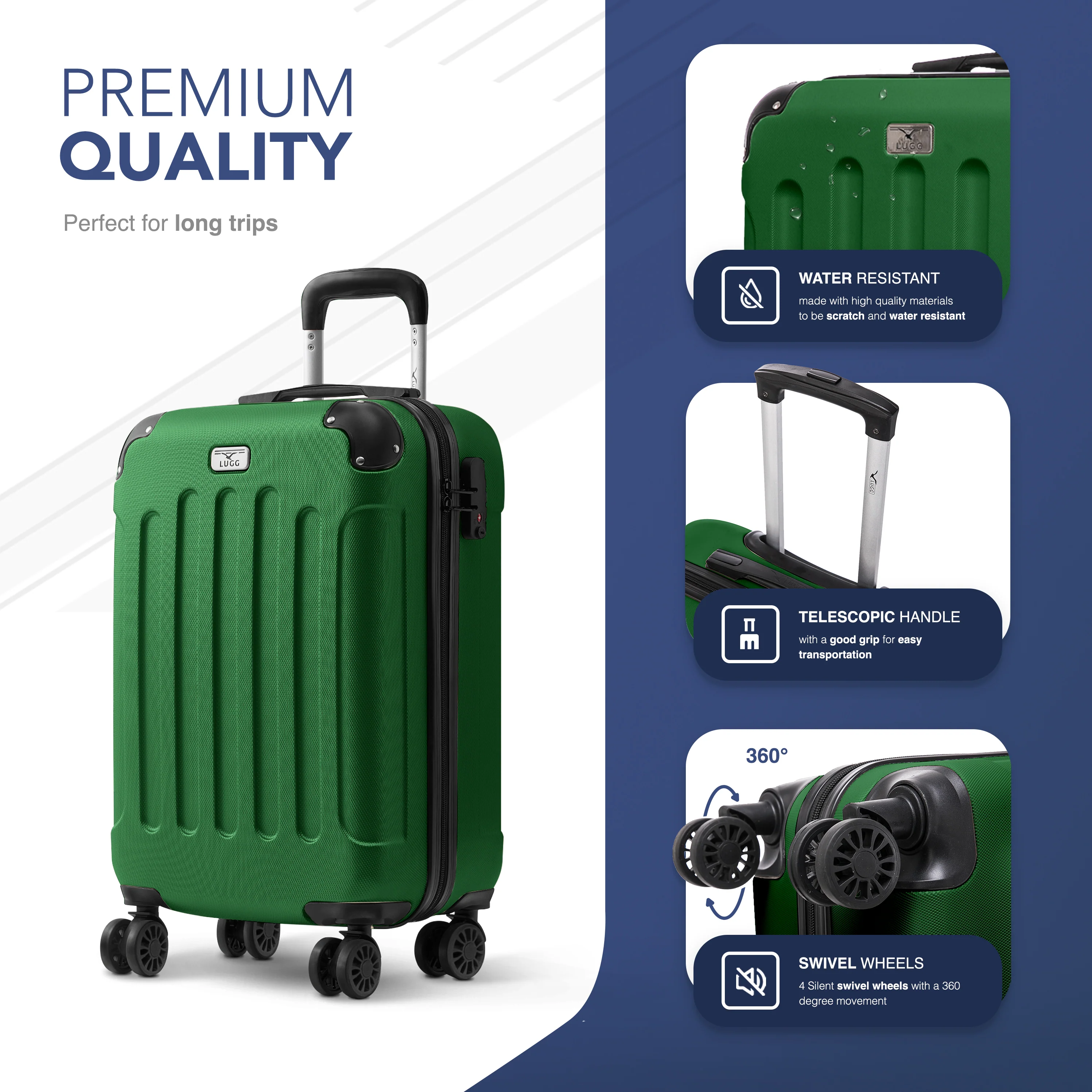20" Skywander Cabin Suitcase - Khaki - Image 5