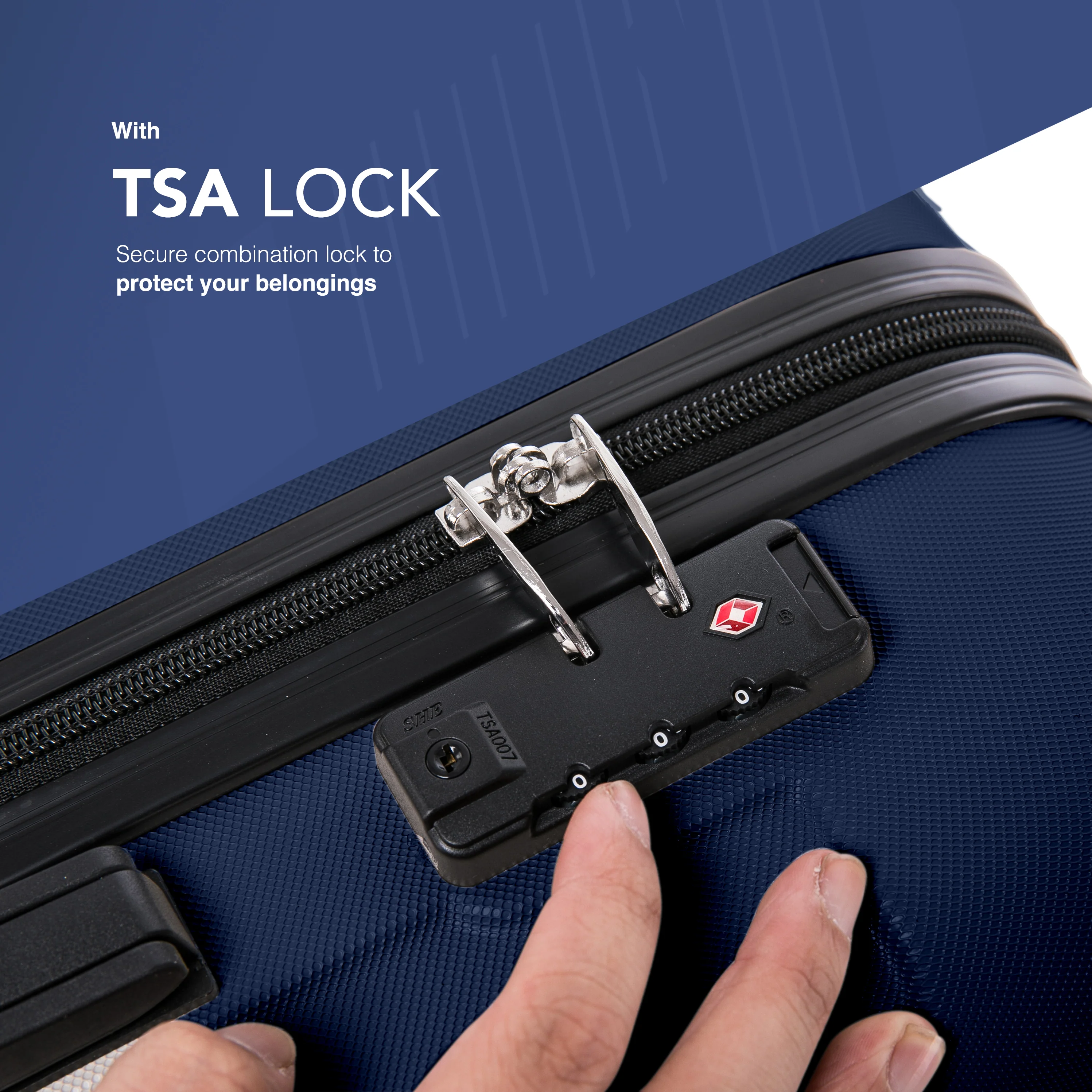 24" Skywander Medium Suitcase - Midnight Blue - Image 4