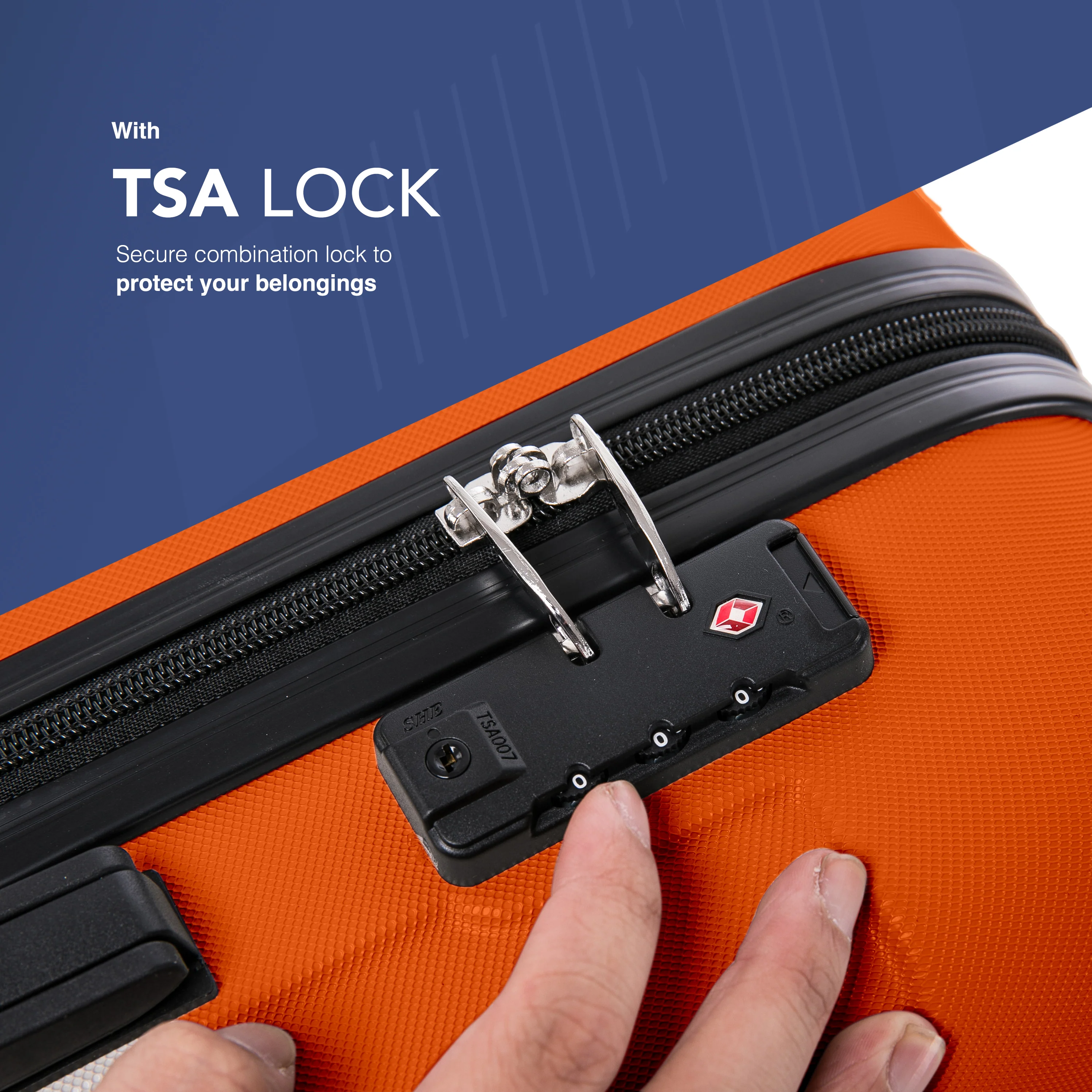24" Skywander Medium Suitcase - Orange - Image 4