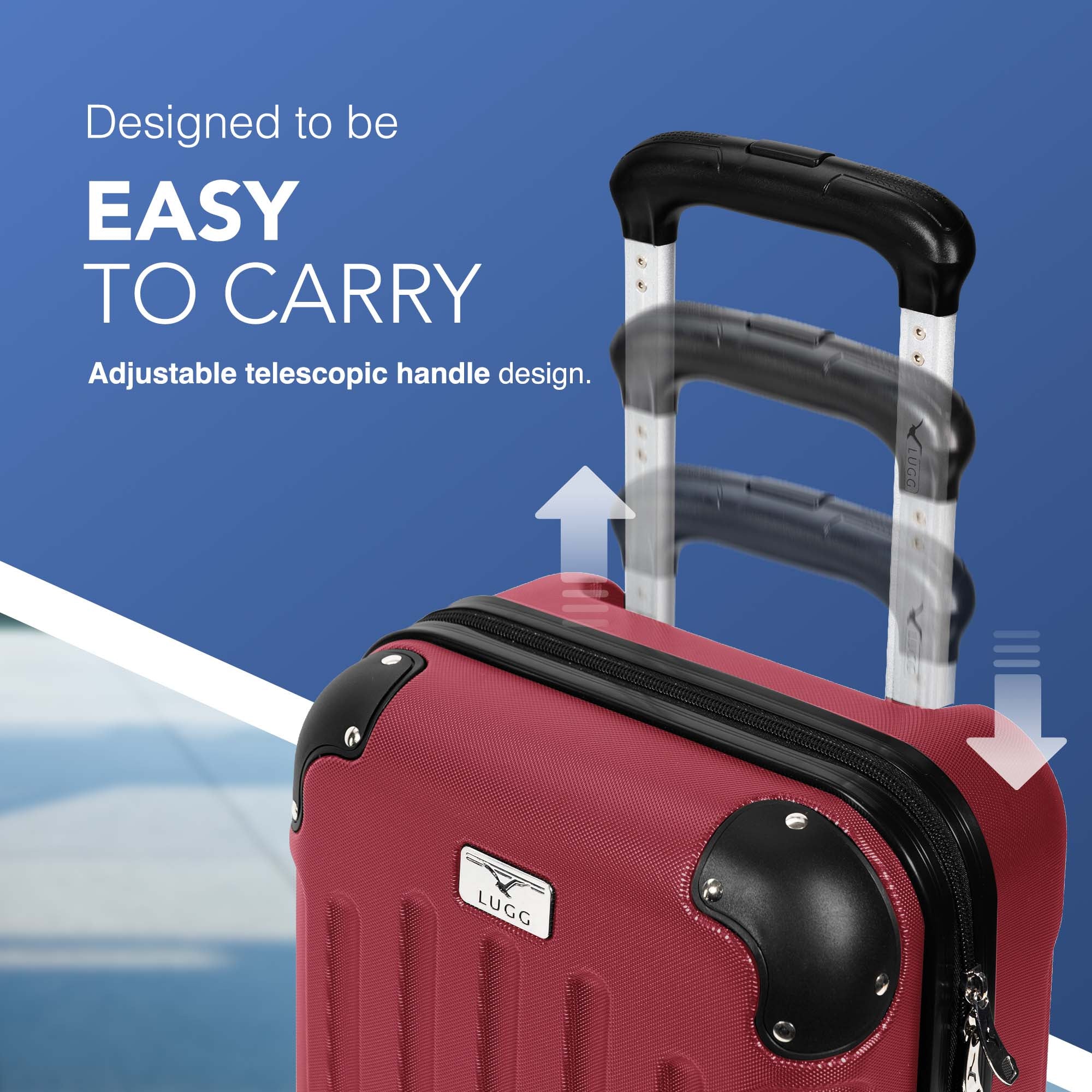 40cm Skywander Underseat Cabin Bag - Burgundy - Image 3