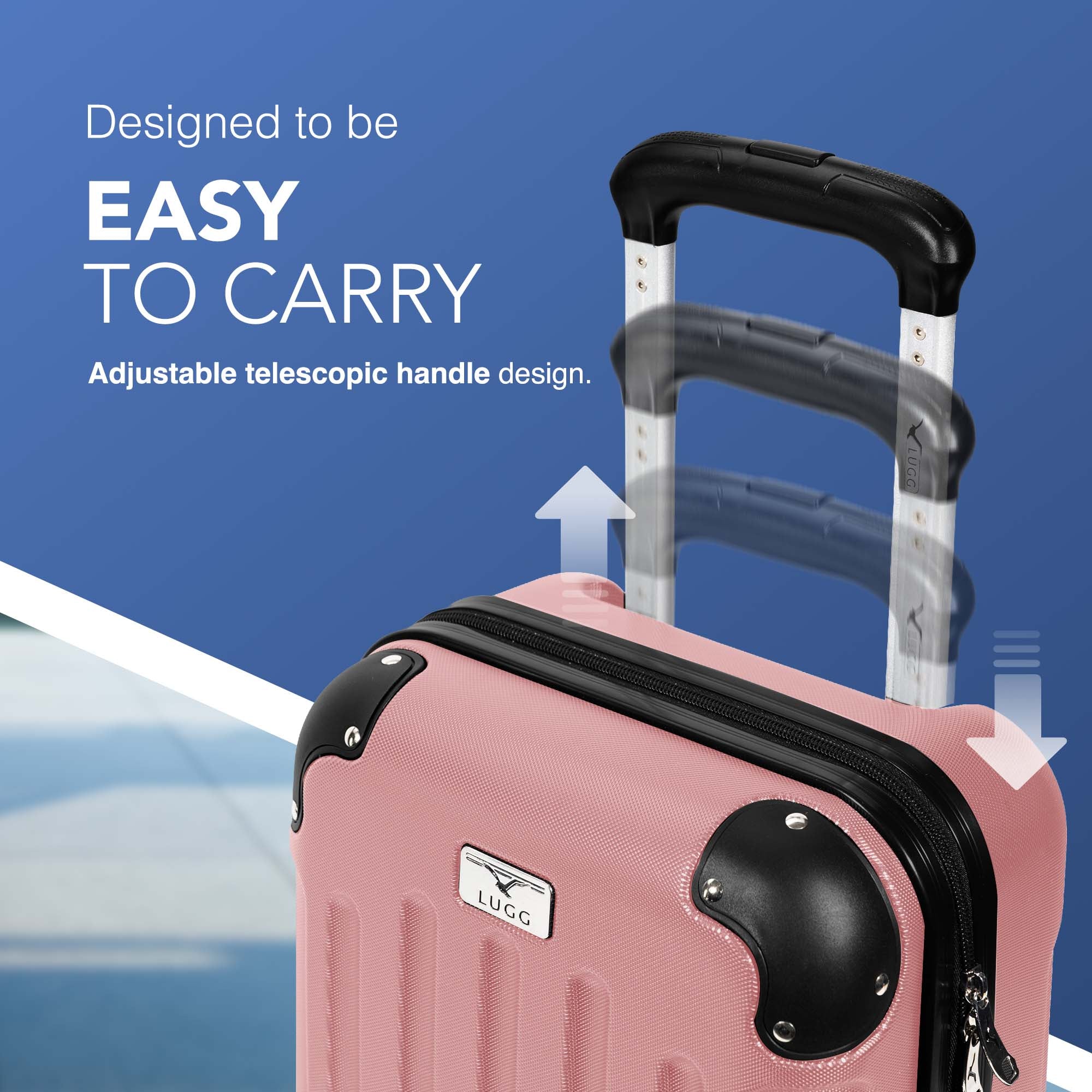 40cm Skywander Underseat Cabin Bag - Rose Gold - Image 3