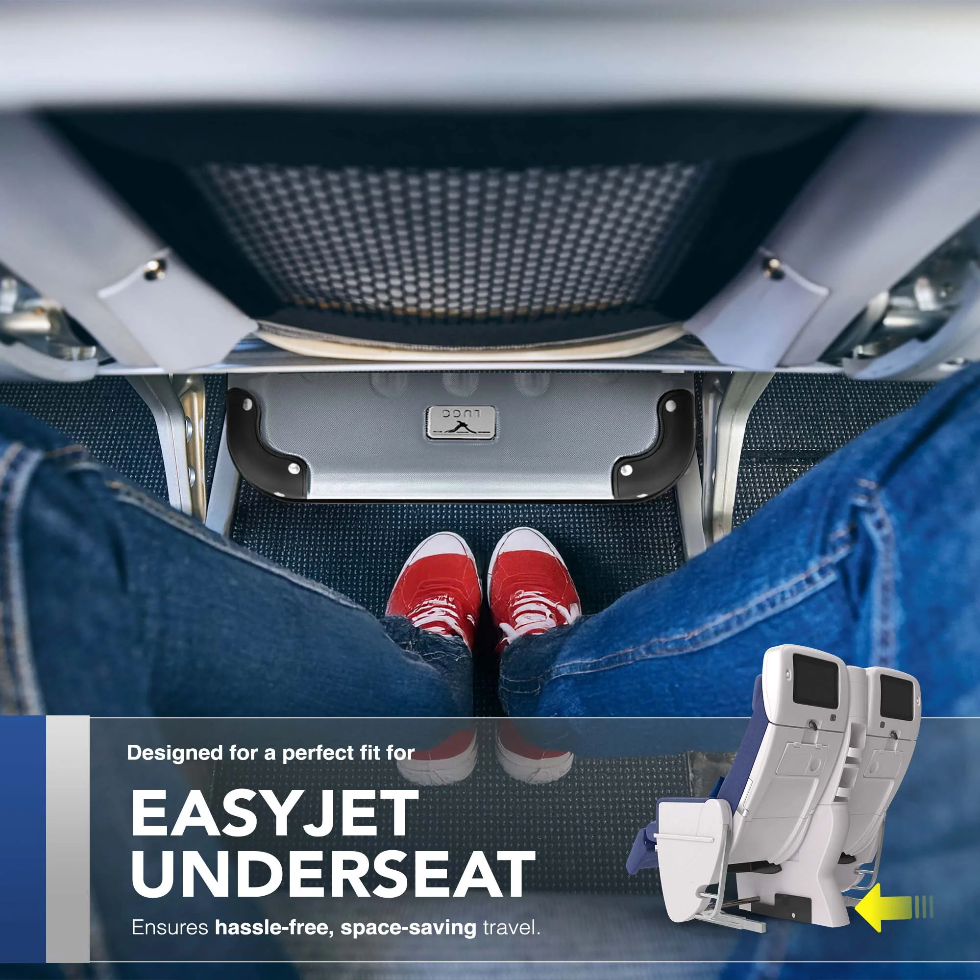 40cm Skywander Underseat Cabin Bag - Silver - Image 4