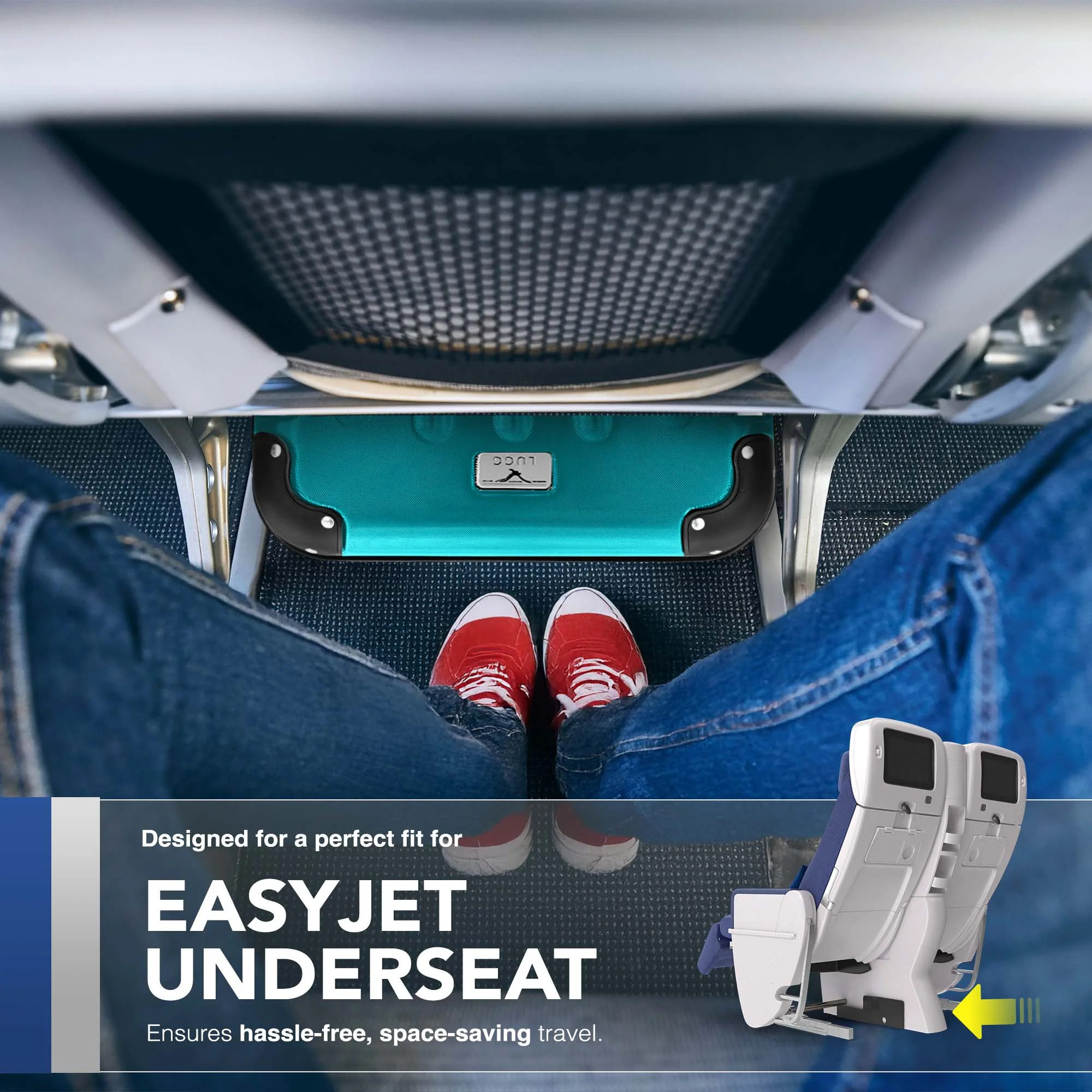 40cm Skywander Underseat Cabin Bag - Teal - Image 4