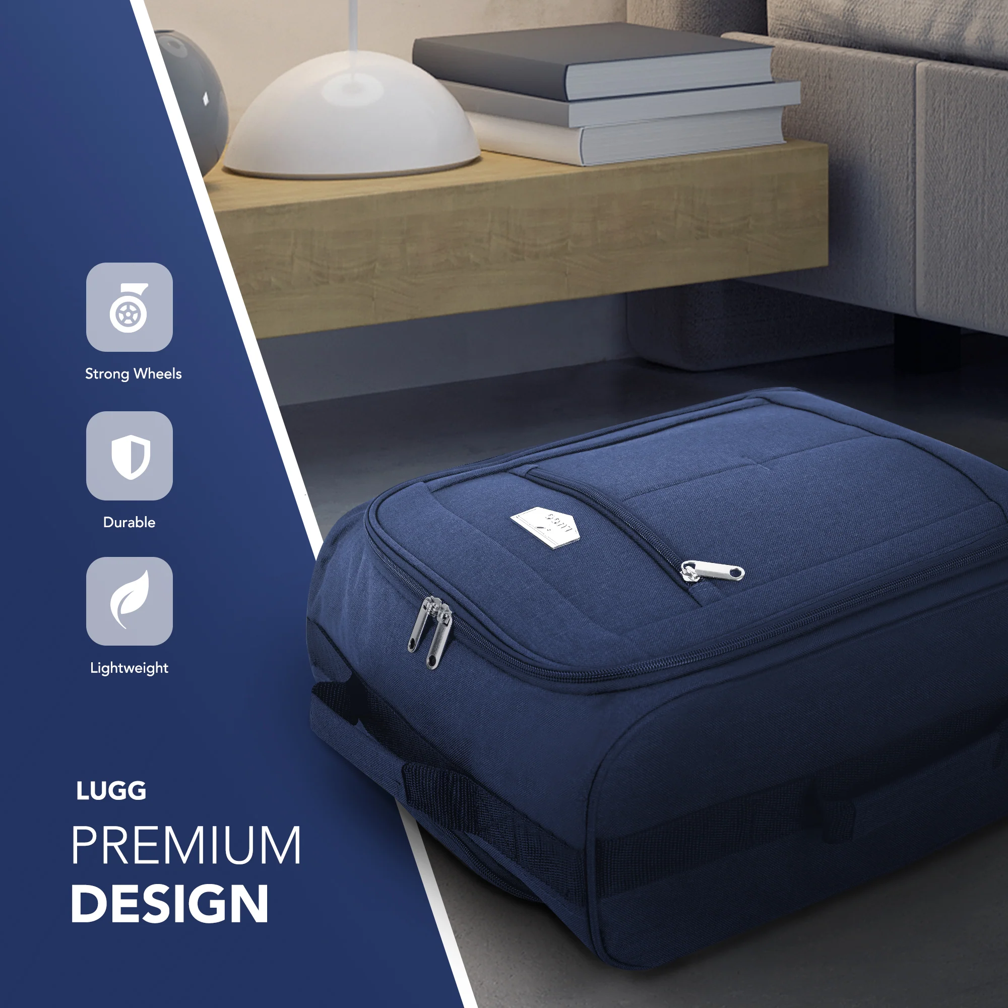 15" Soft Cabin Bag - Blue - Image 3