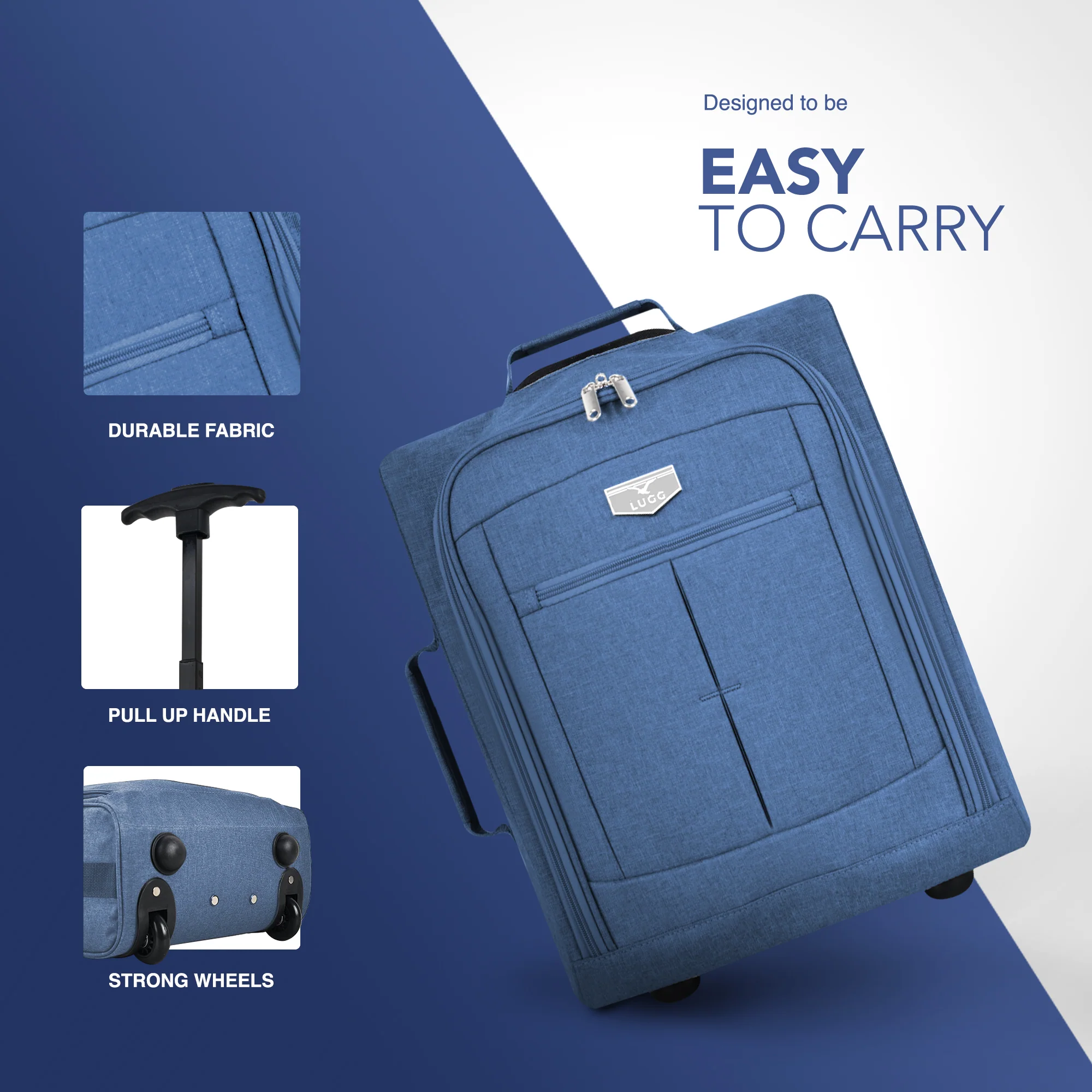 15" Soft Cabin Bag - Blue - Image 5
