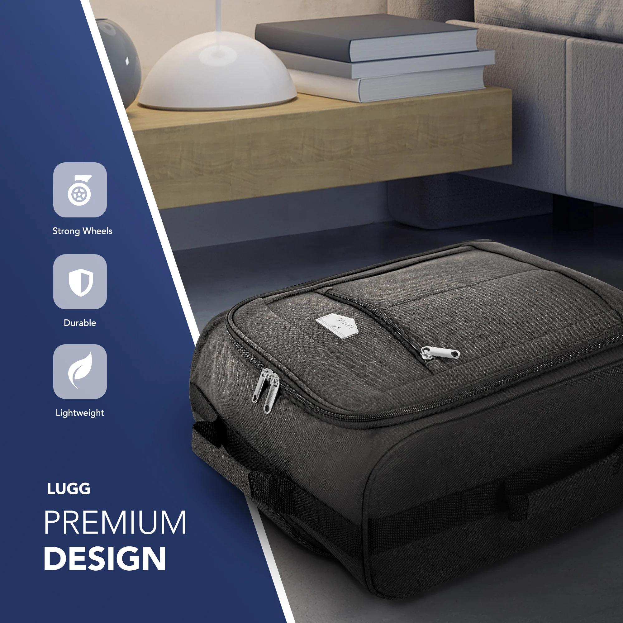 15" Soft Cabin Bag - Charcoal - Image 3