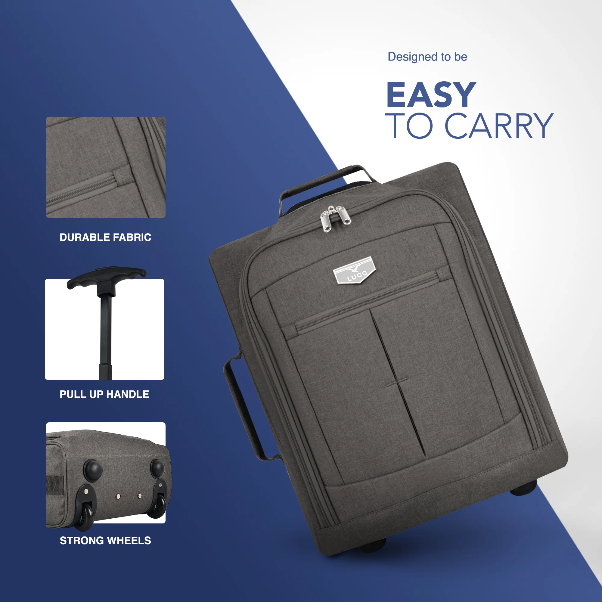 15" Soft Cabin Bag - Charcoal - Image 5