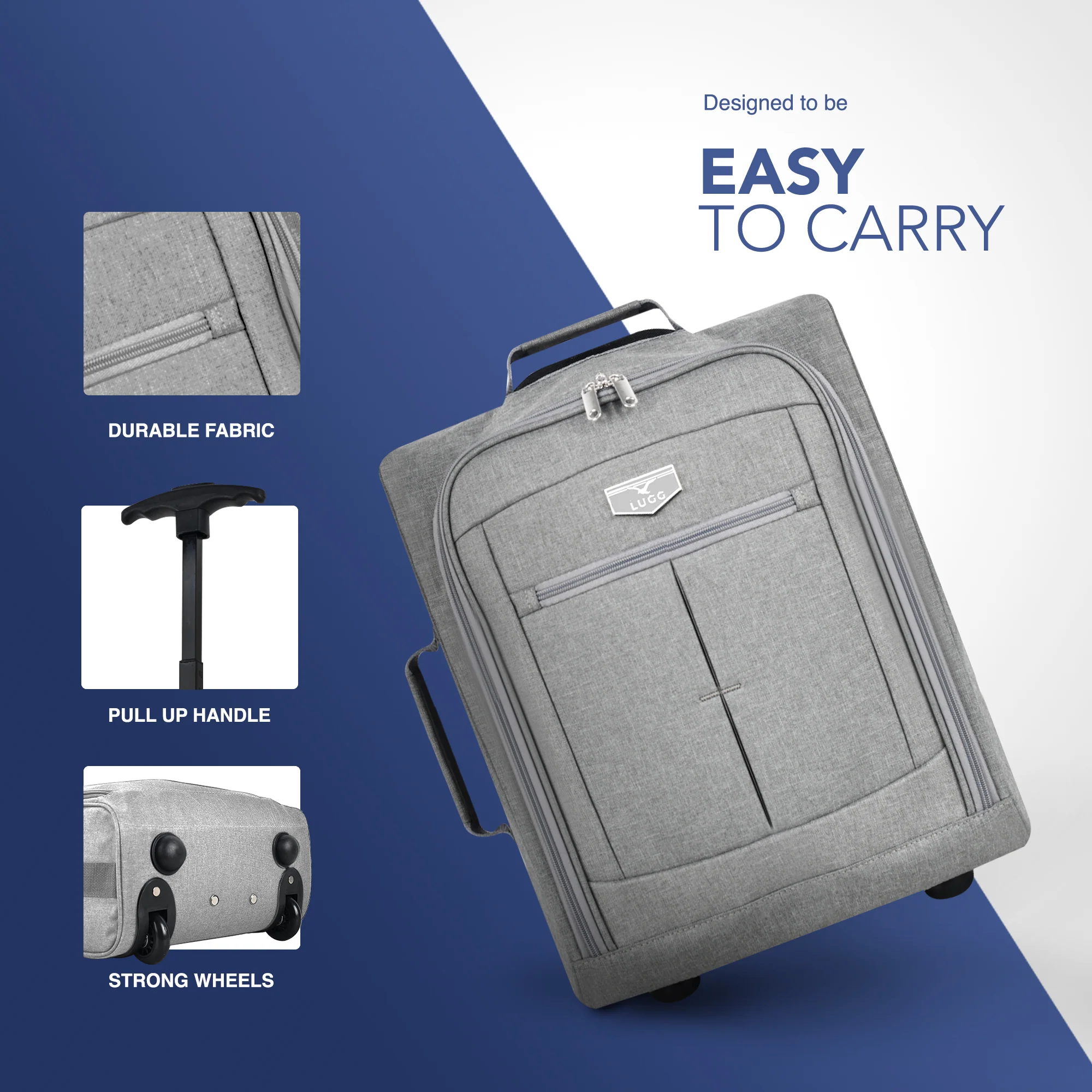 15" Soft Cabin Bag - Grey - Image 5
