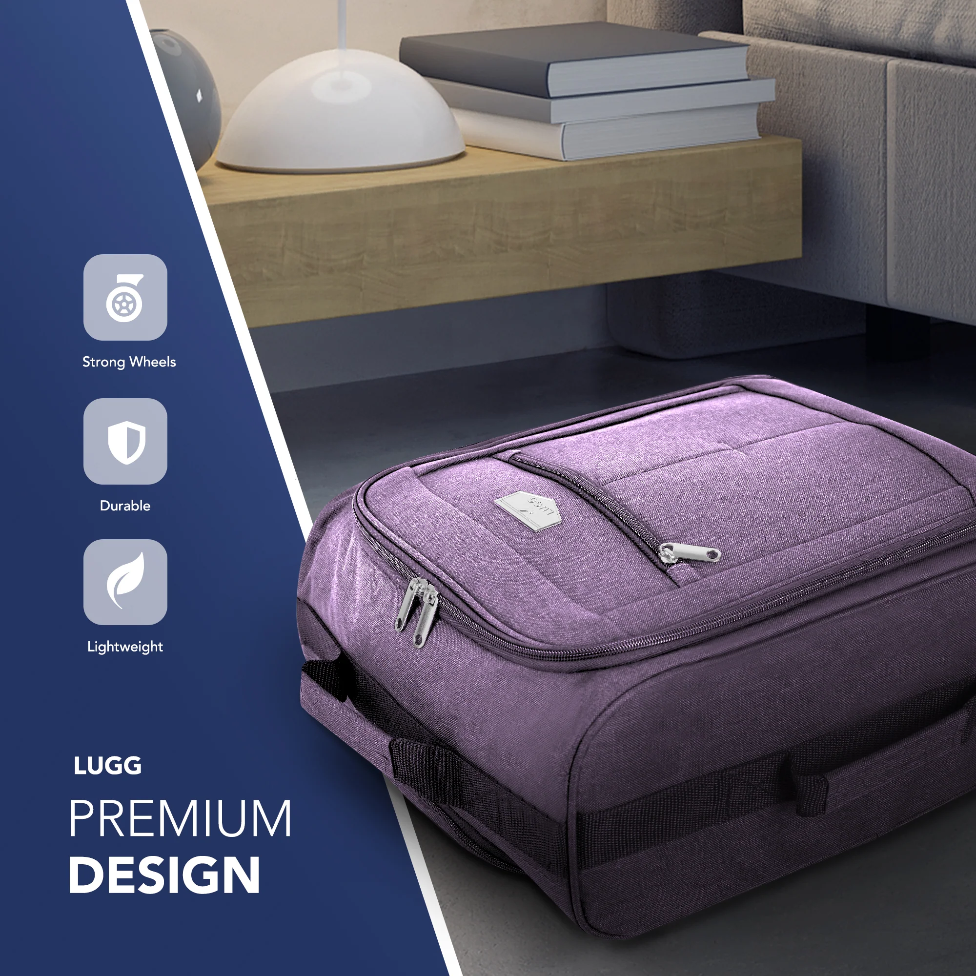 15" Soft Cabin Bag - Lilac - Image 3