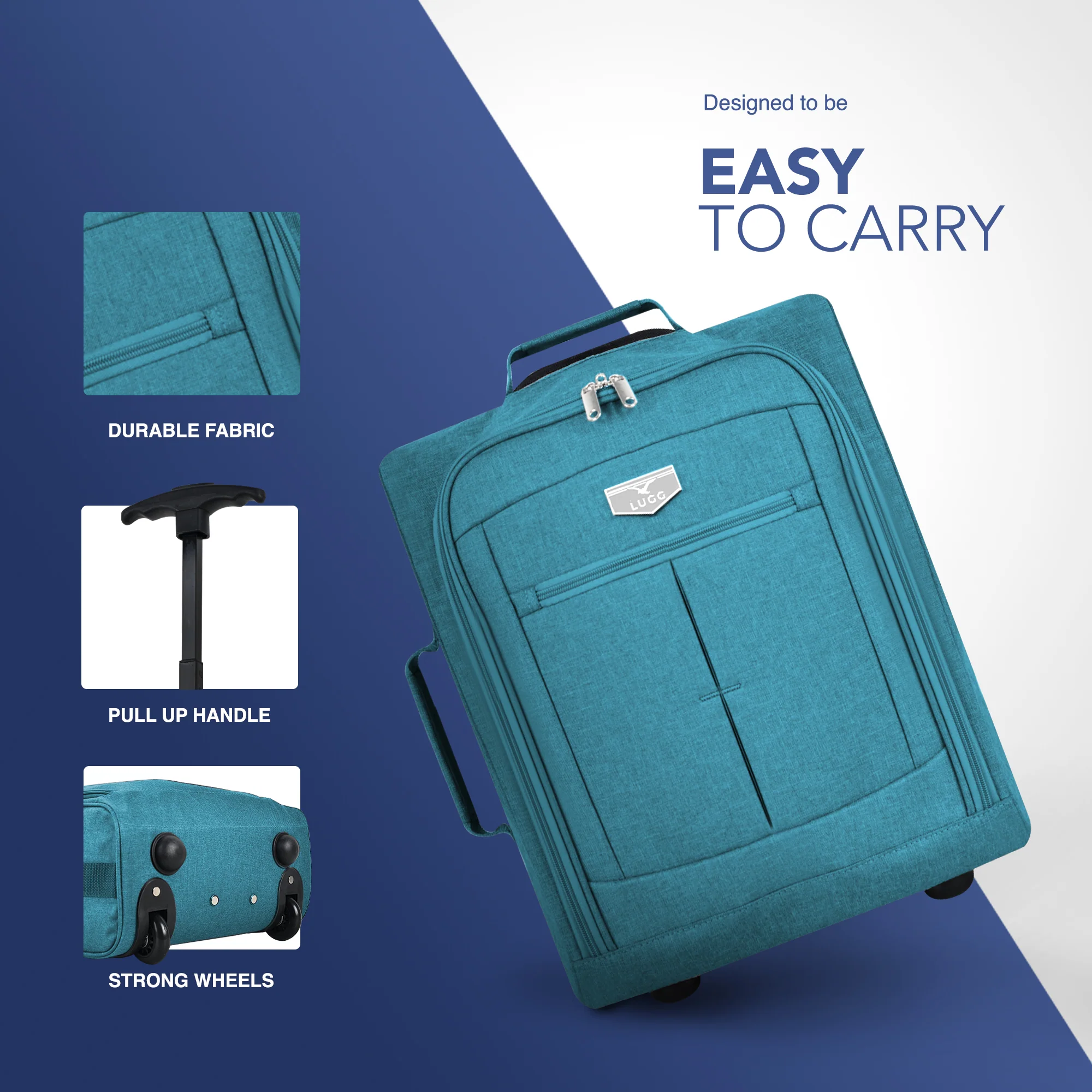 15" Soft Cabin Bag - Teal - Image 5