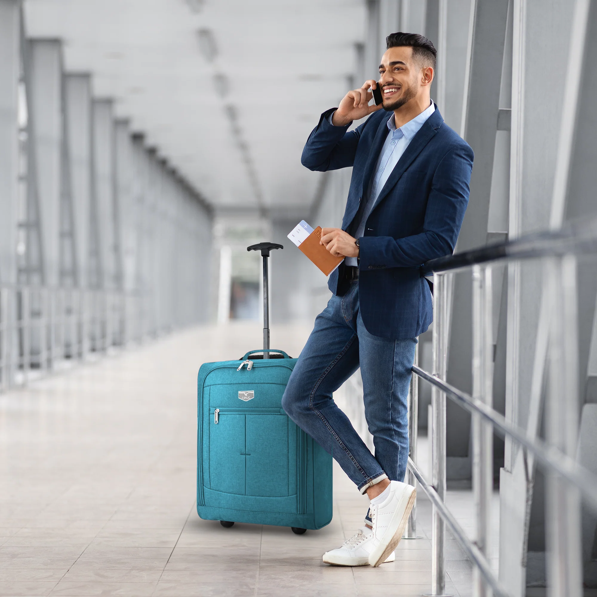 15" Soft Cabin Bag - Teal - Image 7