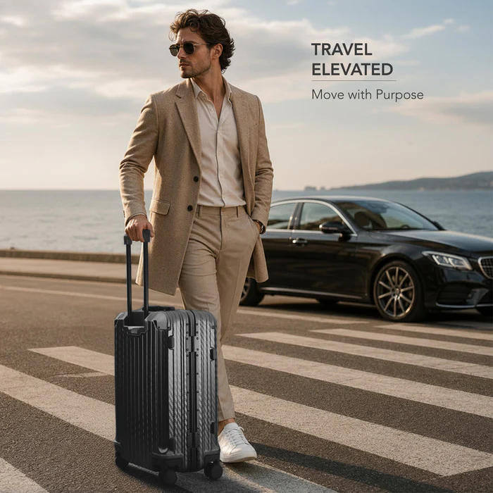 24" Solo Explorer Medium Suitcase - Black - Image 11