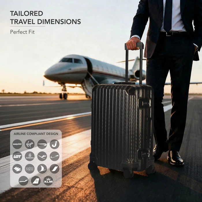 24" Solo Explorer Medium Suitcase - Black - Image 3